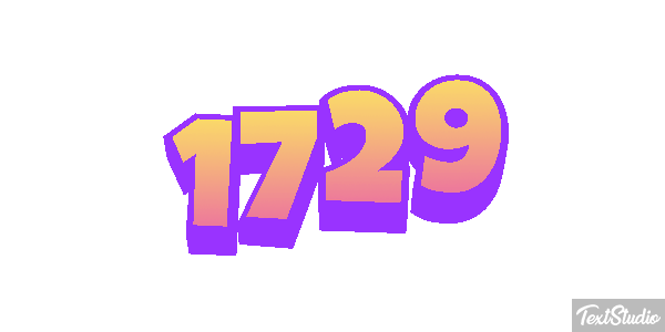 1729 Text effect