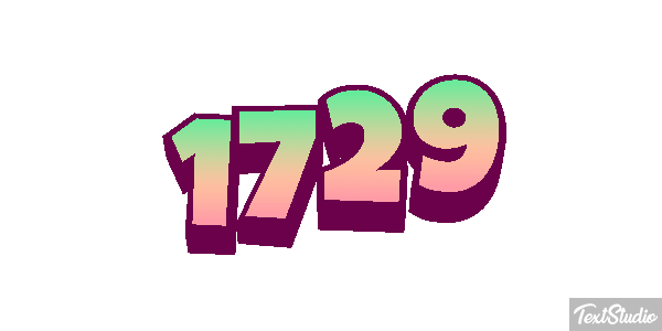 1729 Text effect