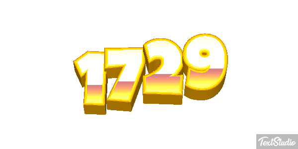 1729 Text effect