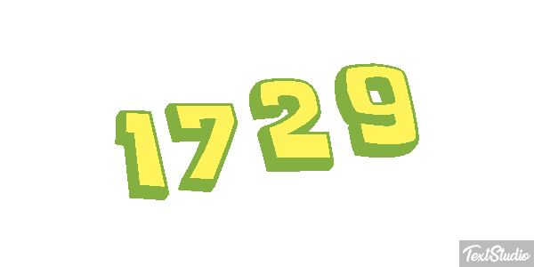 1729 Text effect