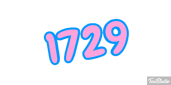 1729 Text effect