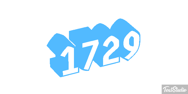 1729 Text effect