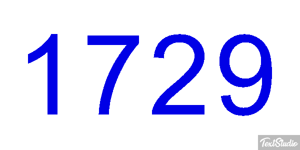 1729 Text effect