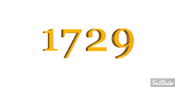 1729 Text effect