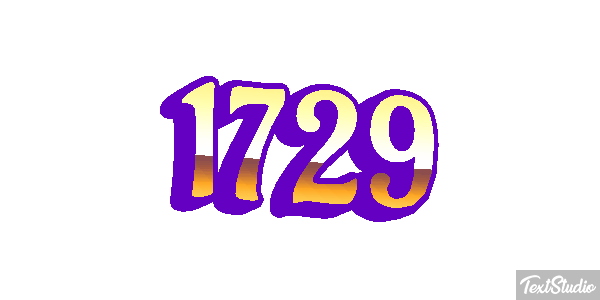 1729 Text effect