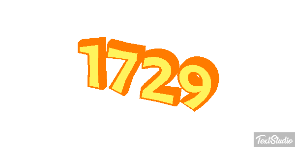 1729 Text effect