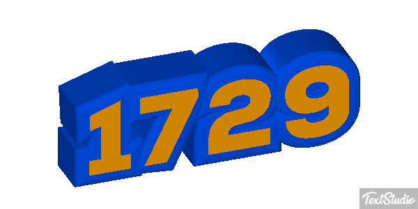 1729 Text effect