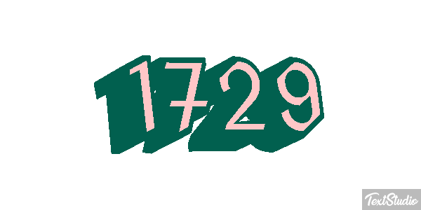 1729 Text effect