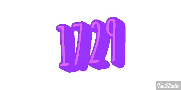 1729 Text effect