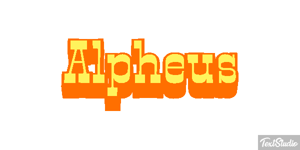 Alpheus Effet de texte