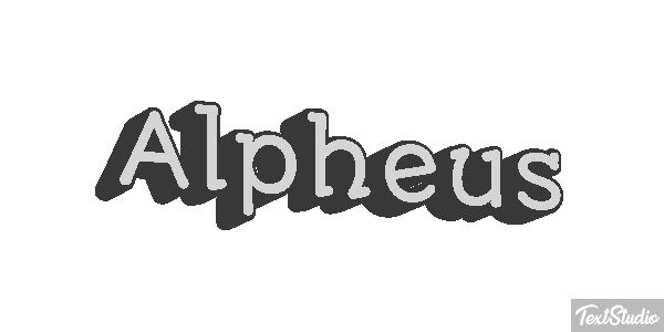 Alpheus Effet de texte