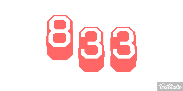 833 Efekt tekstowy