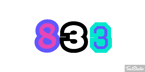 833 Efekt tekstowy
