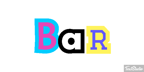 Bar Text effect