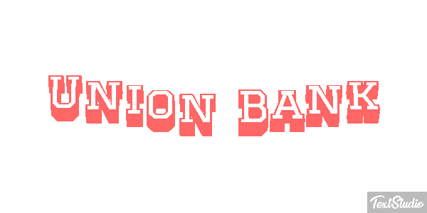 Uñion Bank Efeito do texto