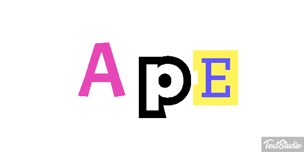 Ape Text effect
