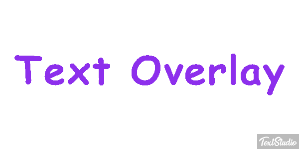 Text Overlay Effetto testo