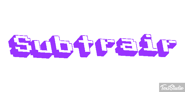 Subtrair Efeito do texto