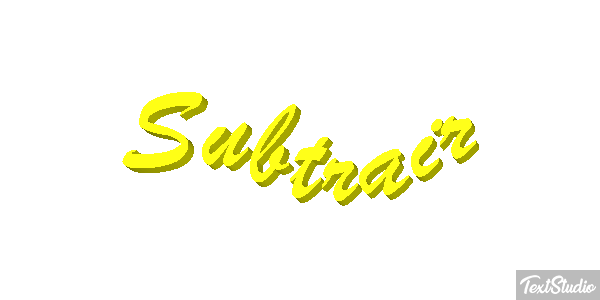 Subtrair Efeito do texto