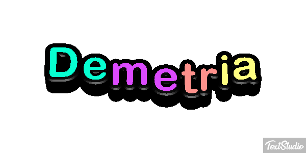 Demetria Efecto de texto