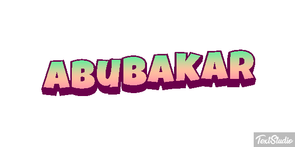Abubakar Efecto de texto