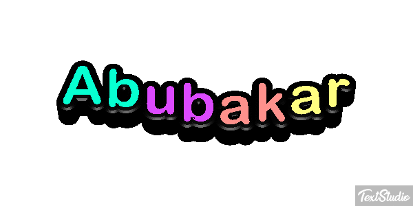 Abubakar Efecto de texto