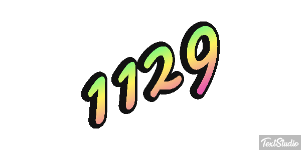 1129 Text effect