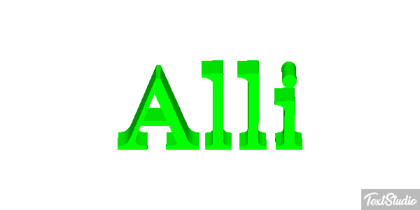 Alli Text effect
