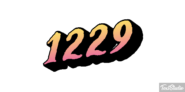 1229 Text effect