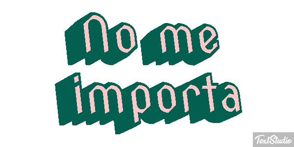 No me importa Текстовый эффект