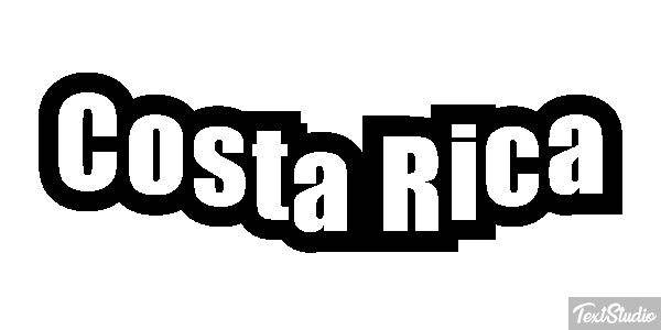 Costa Rica Text effect
