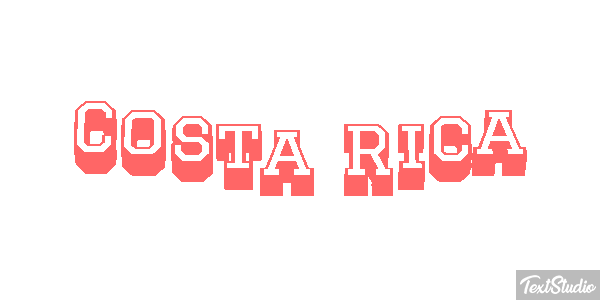 Costa Rica Text effect
