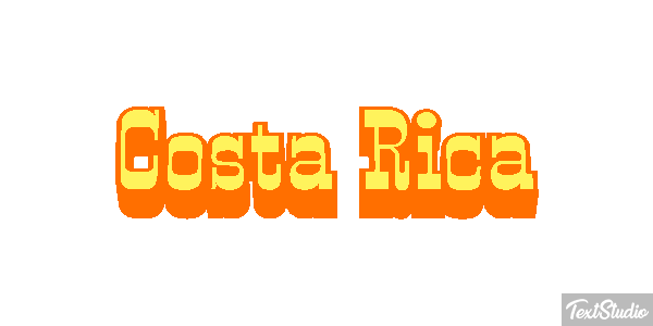 Costa Rica Text effect
