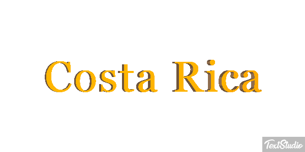 Costa Rica Text effect