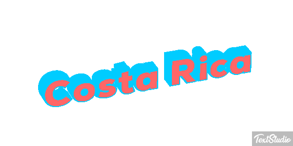 Costa Rica Text effect