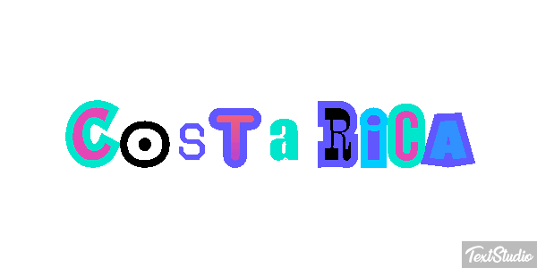 Costa Rica Text effect