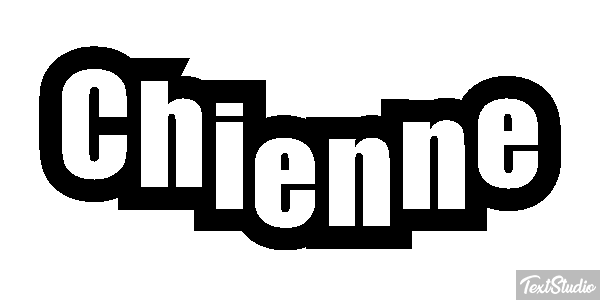 Chienne Tekst effect