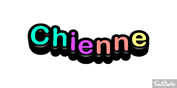 Chienne Tekst effect