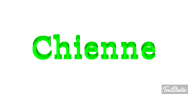Chienne Tekst effect