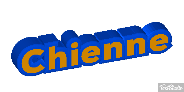 Chienne Tekst effect