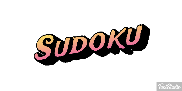 Sudoku Efecto de texto