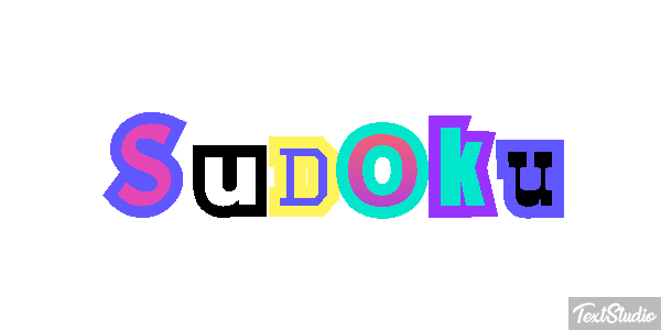 Sudoku Efecto de texto