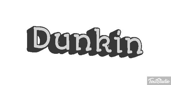 Dunkin Tekst effect