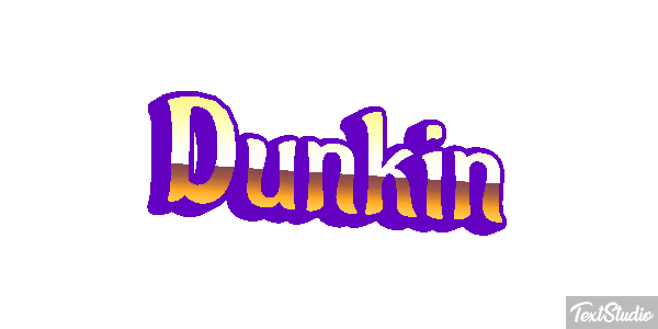 Dunkin Tekst effect