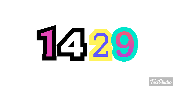 1429 Text effect