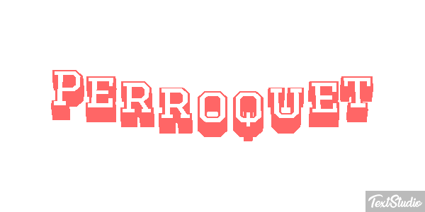 Perroquet Effet de texte