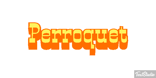 Perroquet Effet de texte