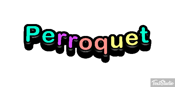 Perroquet Effet de texte