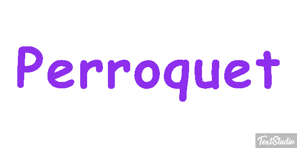 Perroquet Effet de texte