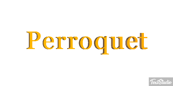 Perroquet Effet de texte